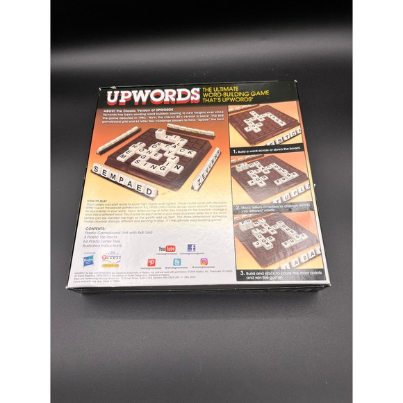 Upwords‎ 3D Word Game Hasbro Complete Classic Family Board Game Vintage - Picture 3 of 3